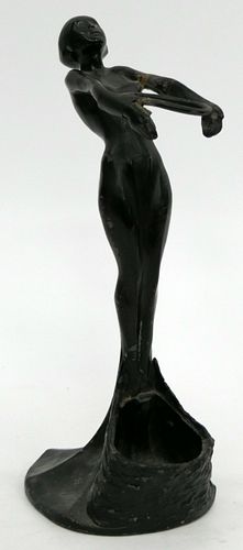 ART DECO METAL NUDE HOLDERIn the