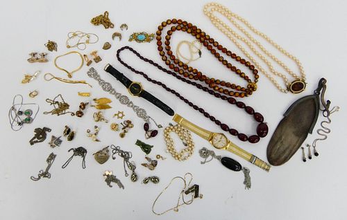 LARGE LOT OF VARIOUS VINTAGE JEWELRY 38c016