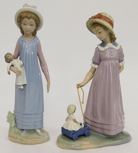 2 LLADRO PORCELAIN FIGURAL GROUP2 38c02b