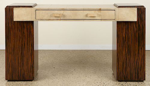 ART DECO MACASSAR PARCHMENT CONSOLE 38c058