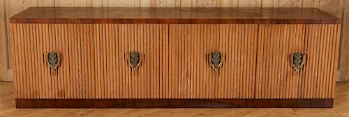 ITALIAN CERUSED OAK ROSEWOOD CREDENZA