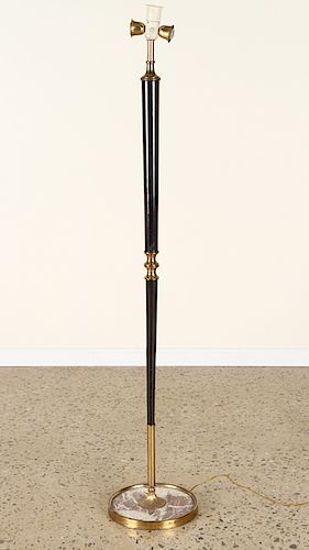 ITALIAN BRASS WOOD FLOOR LAMP MARBLE 38c0a6