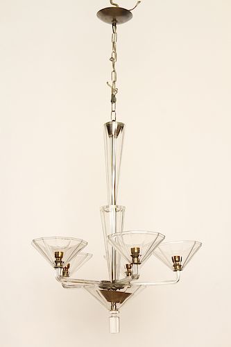 ITALIAN CRYSTAL GLASS CHANDELIER 38c0b5