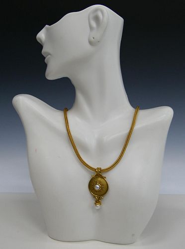 VINTAGE 18KT PENDANT AND WHEAT 38c0c4