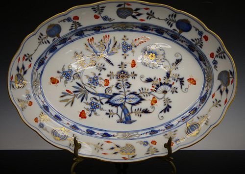 HAND PAINTED MEISSEN LARGE OVAL