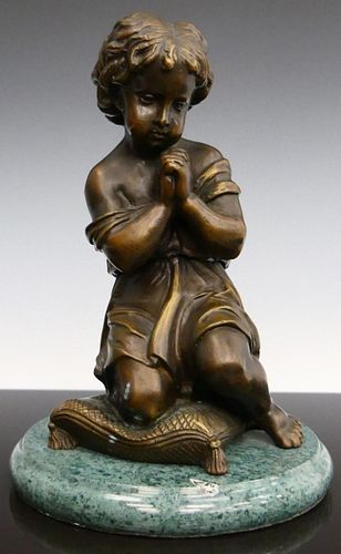 BRONZE FIGURINE OF A YOUNG GIRL