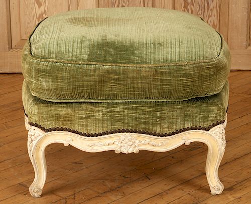 JANSEN LOUIS XV STYLE POUF CARVED 38c183