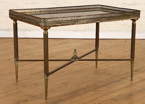 FRENCH BRONZE MARBLE COFFEE TABLE 38c197