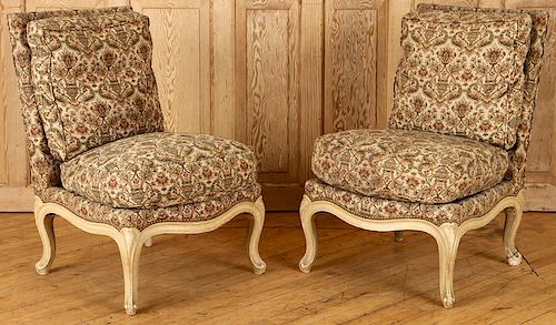 PAIR UPHOLSTERED JANSEN BOUDOIR 38c195