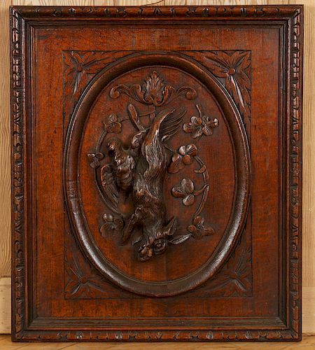 CONTINENTAL RELIEF CARVED OAK PANEL 38c1b2