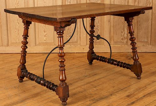 19TH C. SPANISH TABLE PEGGED CONSTRUCTIONA