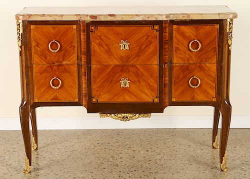 SIGNED LOUIS XVI STYLE MARBLE TOP