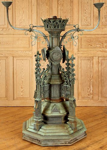 19TH C. FRENCH GOTHIC REVIVAL BRONZE