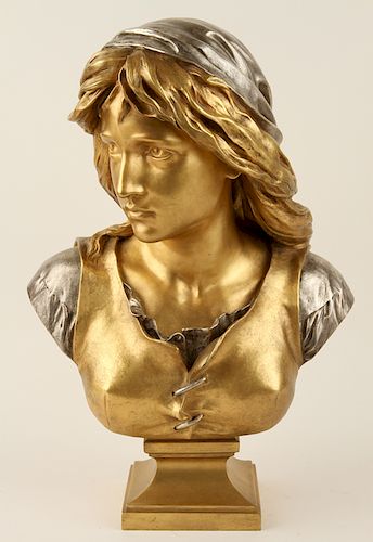 EUGENE ANTOINE AIZELIN BRONZE BUST 38c1eb