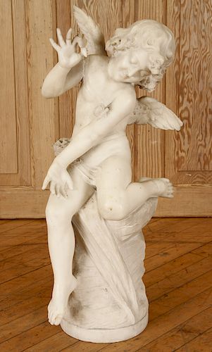 GRAND TOUR MARBLE FIGURE OF PUTTO 38c207