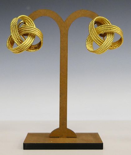 18KT YELLOW GOLD HEAVY TWIST EARRINGSEach 38c21c