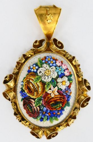 MAGNIFICENT MICRO MOSAIC 18KT Y