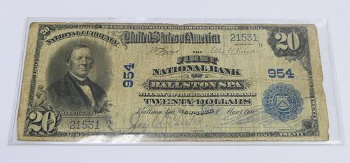 U S 20 NOTE 1905 FIRST NATIONAL 38c231