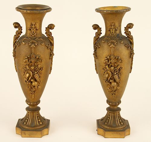 PAIR LATE 19TH C FRENCH BRONZE 38c240