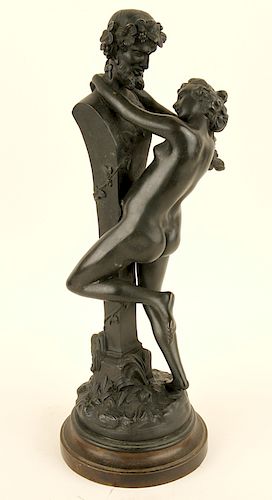 EARLY 20TH C. BRONZE FIGURAL GROUP