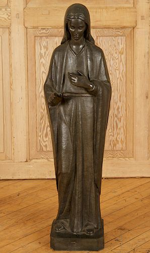 LARGE BRONZE FIGURE OF MARY MARKEDA 38c23e