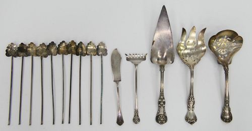 GROUPING OF ANTIQUE STERLING SILVER