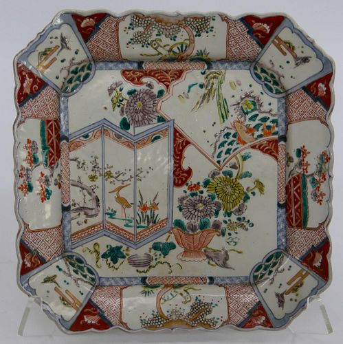 ANTIQUE IMARI JAPAN PORCELAIN SQUARE