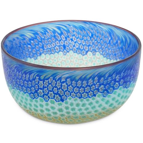 RARE STEUBEN GLASS MILLEFIORI BOWLDESCRIPTION: