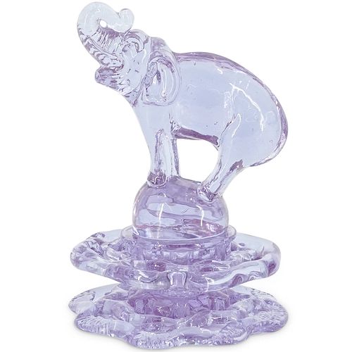 STEUBEN WISTERIA GLASS ELEPHANTDESCRIPTION  38c320