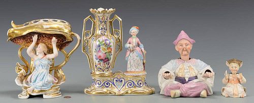 FIGURAL PORCELAINS AND NODDERS, 4 ITEMS2