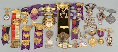 COLLECTION FRATERNAL, MASONIC BADGES,