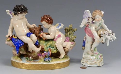 2 GERMAN PORCELAIN FIGURINES INCL  389cbd