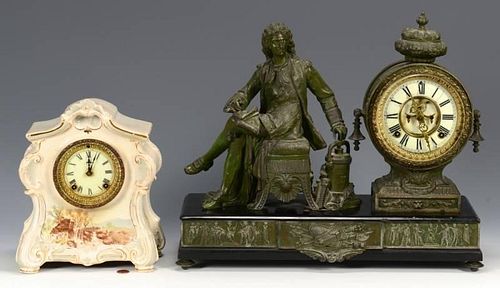 PAIR OF MANTEL CLOCKS, ASTONIA & ROYAL