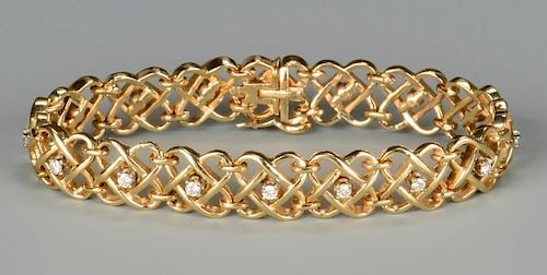 14K DIAMOND WOVEN BRACELET14k open 389ce9