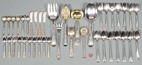 ASSORTED STERLING FLATWARE 40 PCS1 George