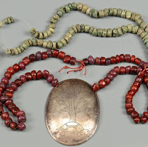 TRADE BEADS AND SILVER GORGET2 Fur Trade