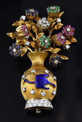 18K GOLD “EN TREMBLANT“ FLORAL