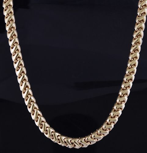 14K YELLOW GOLD LINKED NECKLACE14k