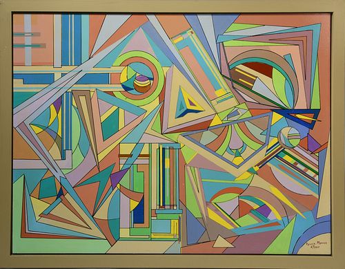COLORED ABSTRACT SIGNED AARON MARCUSColored 389dbd