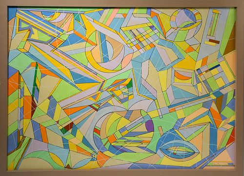 LARGE ABSTRACT BY AARON MARCUSLarge 389dc0