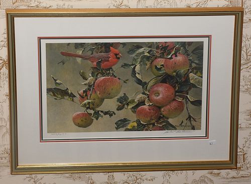 ROBERT BATEMAN PRINT, “CARDINAL AND