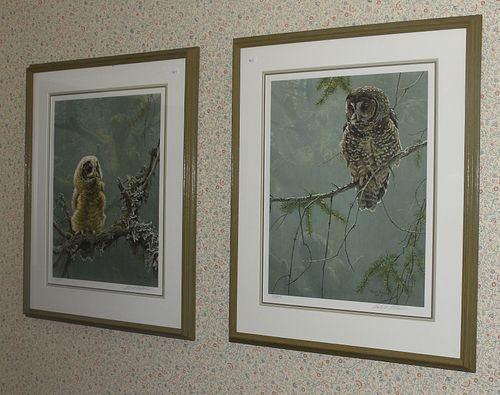 TWO PENCIL SIGNED PRINTS BY ROBERT 389e2b