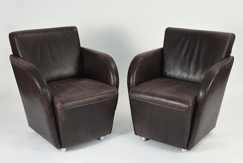 PR OF GERMAN BROWN LEATHER CLUB 389e69