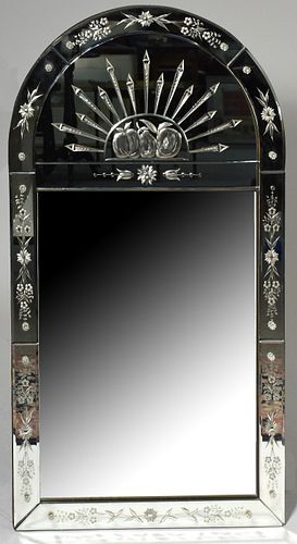 VINTAGE VENETIAN WALL MIRROR WITH