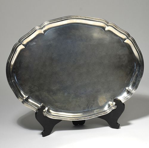 LARGE BUCCELATTI OVAL STERLING PLATTERLarge