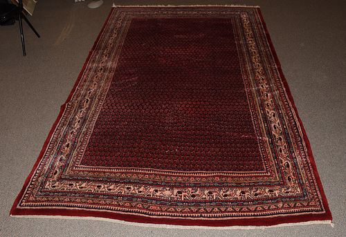 ROOMSIZE ORIENTAL RUG WITH MAROON