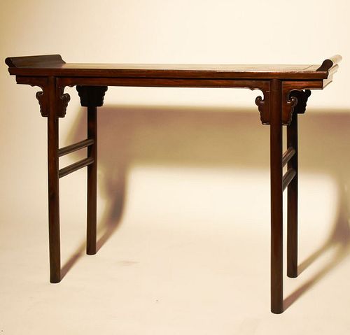 CARVED CHINESE HARDWOOD ALTAR TABLECarved