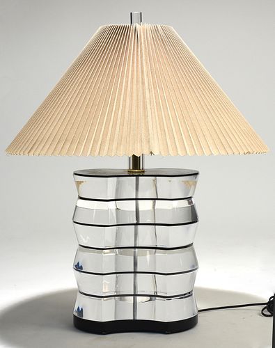 MODERN STACKED LUCITE TABLE LAMPModern 389ea3