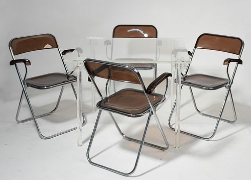 LUCITE FOLDING TABLE ALONG WITH 389f15