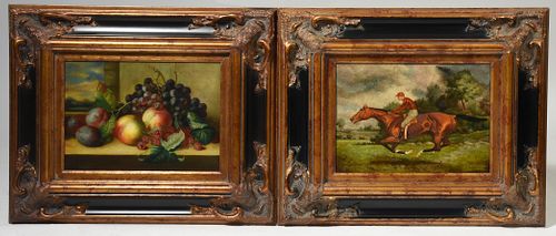 PAIR OF 20TH C. OIL PAINTINGSPair